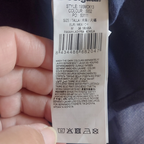 Desigual Men's Blue Button Front Shirt Size Medium - Picture 8 of 10